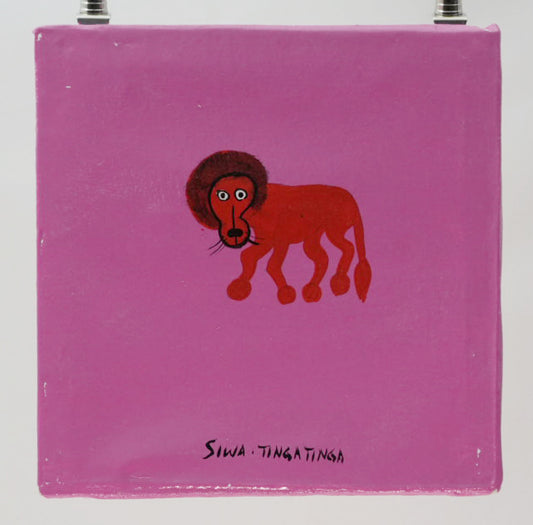 ティンガティンガ|シワ|ンドゴ ライオン ピンク背景 #2602035 ndogo Lion Pink Back