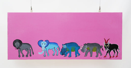 ティンガティンガ|シワ|アニマルライン #2602047 Animals Line – Pink Back