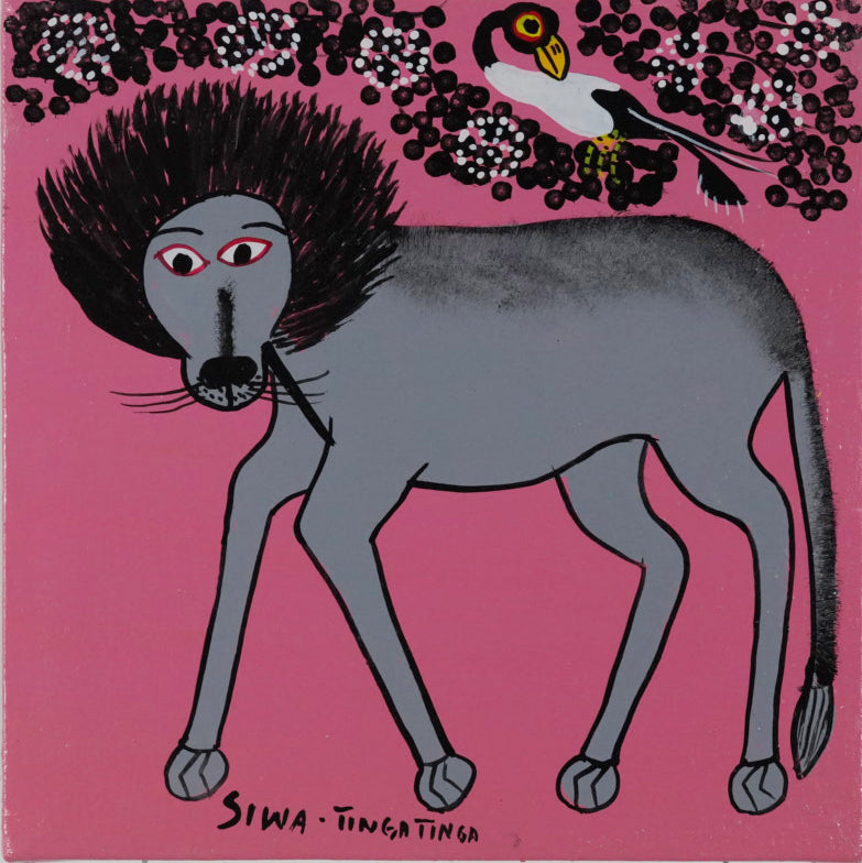 ティンガティンガ｜シワ ティンガティンガ｜ライオン②ピンク｜#2612049|SIWA TINGATINGA｜Lion Pink back②
