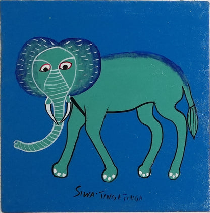 ティンガティンガ｜シワ｜象　ブルーバック　#2602015 Elephant – BlueBack