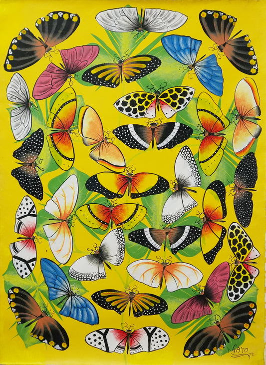 ティンガティンガ｜ガヨ|蝶のシンフォニー ＃2604001　Butterfly Symphony – Yellow Back