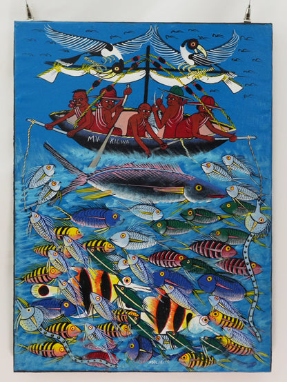 ティンガティンガ　原画 MALIKITA 　Fisherman　Front