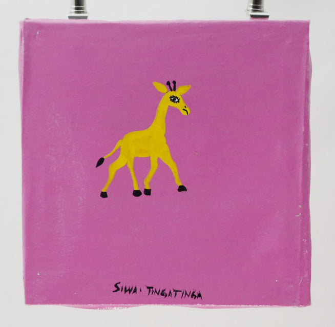 ティンガティンガ｜シワ｜ンドゴ キリン ピンク背景 #2602032 ndogo Giraffe Pink Back
