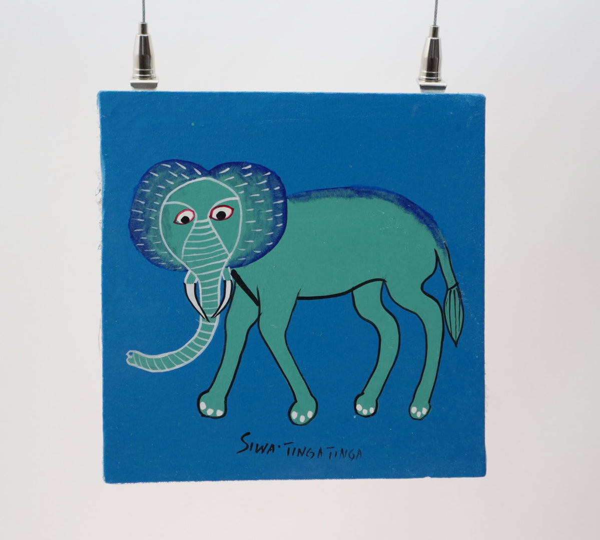 ティンガティンガ｜シワ｜象　ブルーバック　#2602015 Elephant – BlueBack