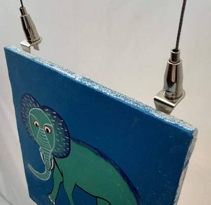 ティンガティンガ｜シワ｜象　ブルーバック　#2602015 Elephant – BlueBack